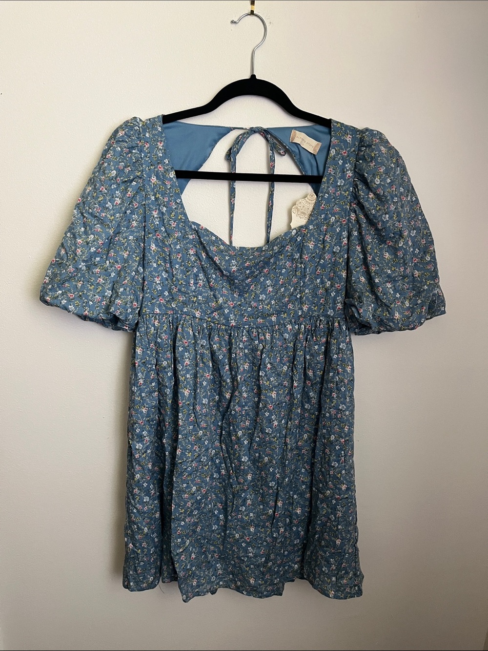Size Small Altar'd State Blue Floral Mini Dress